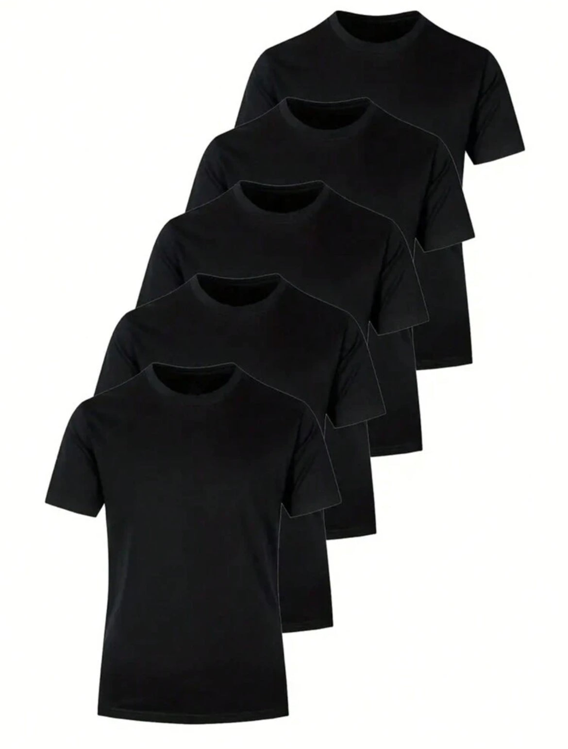 5 black tees